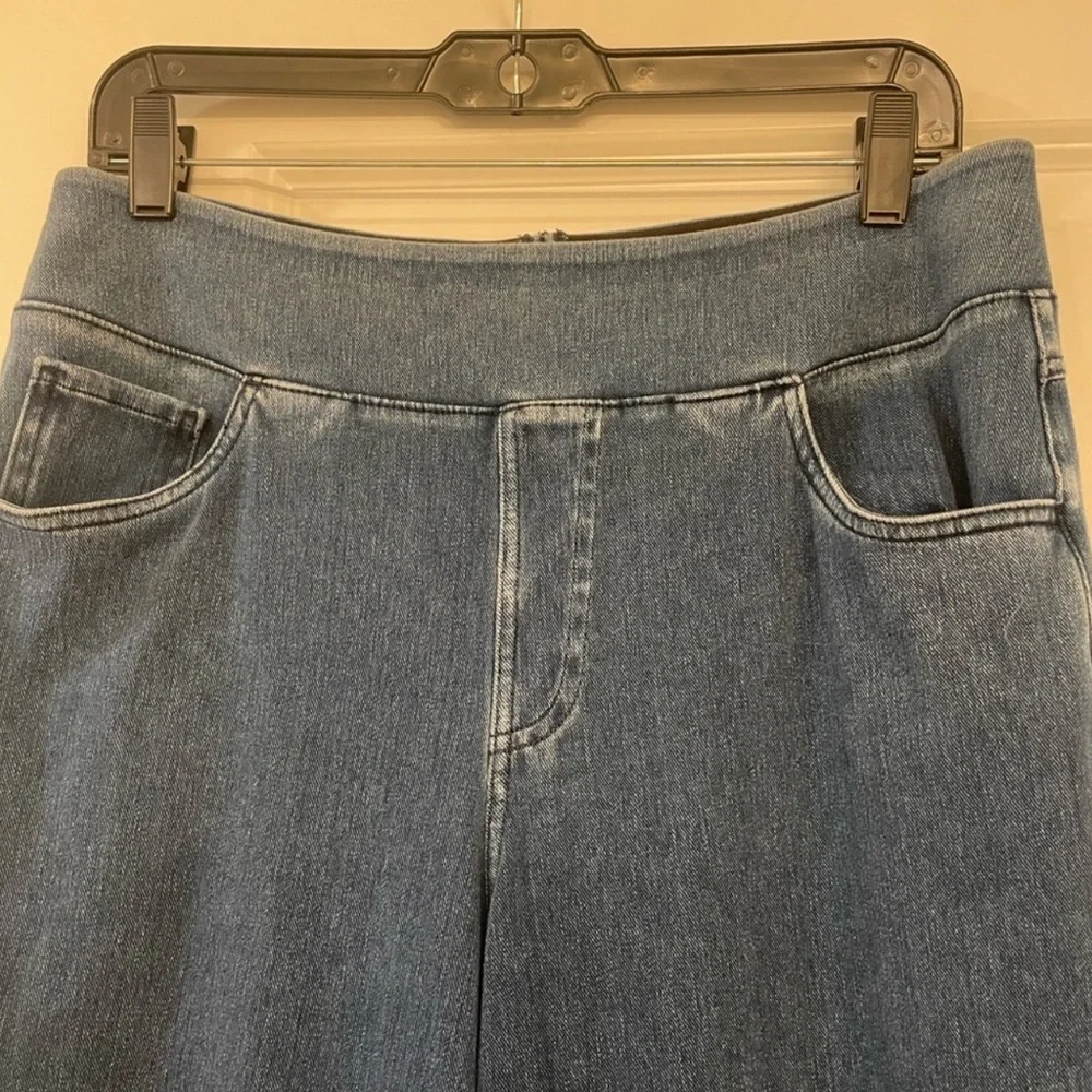 HALARA Blue Flare Wide Leg Jeans 👖 size Large - Picture 4 of 8